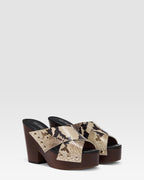 MULE DE PIEL CON EFECTO PITON