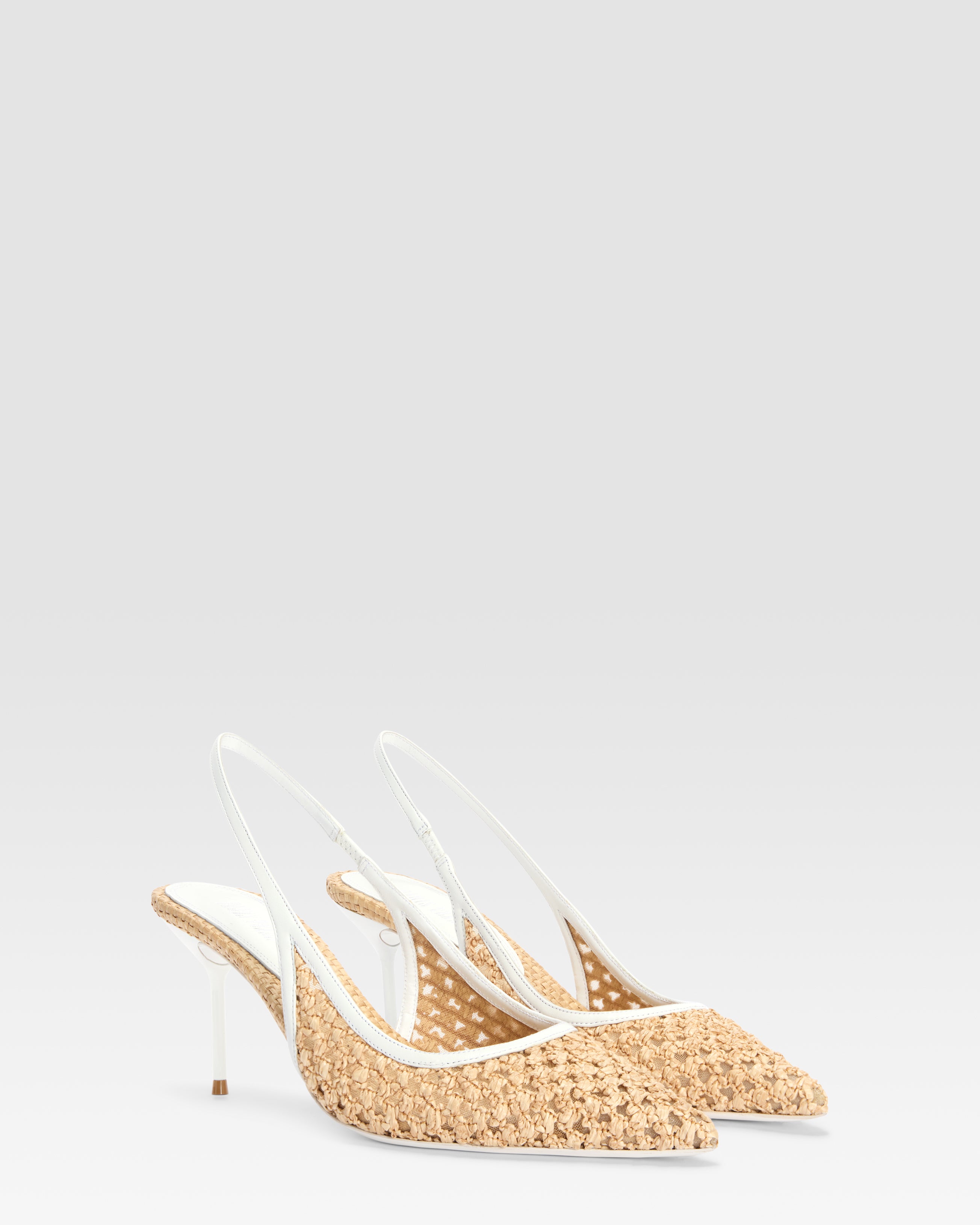 SLINGBACK IN WOVEN RAFFIA
