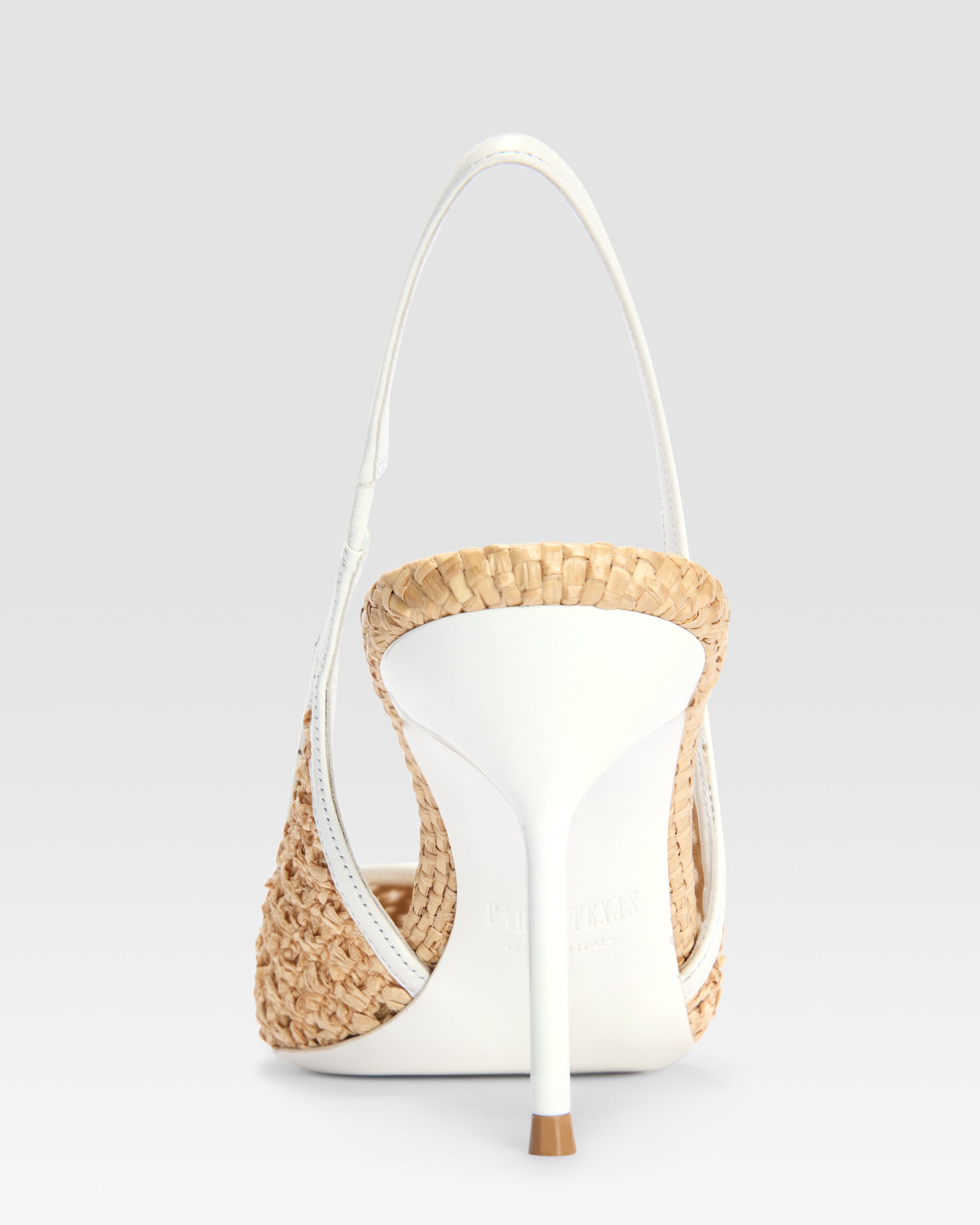 SLINGBACK IN WOVEN RAFFIA