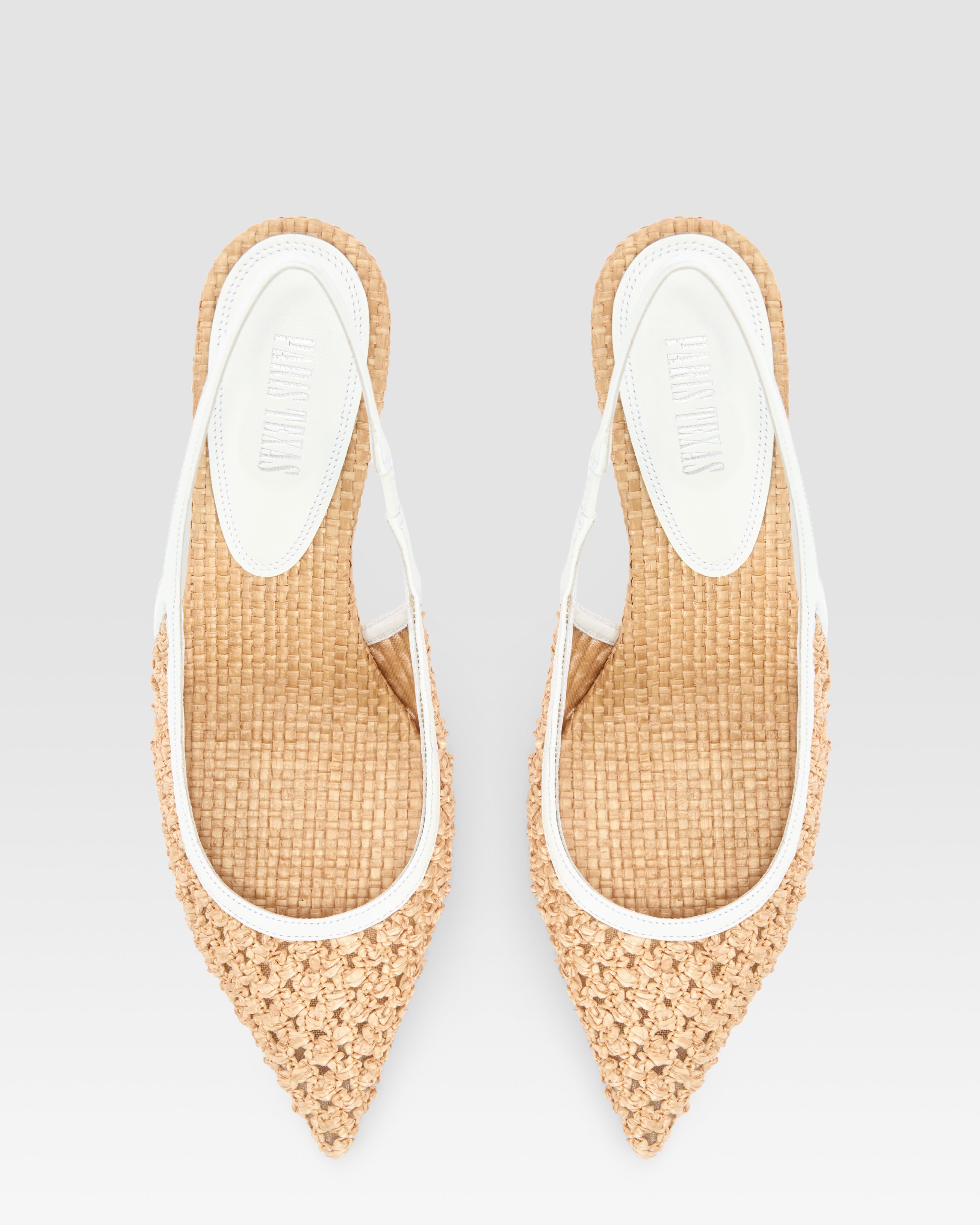 SLINGBACK IN WOVEN RAFFIA
