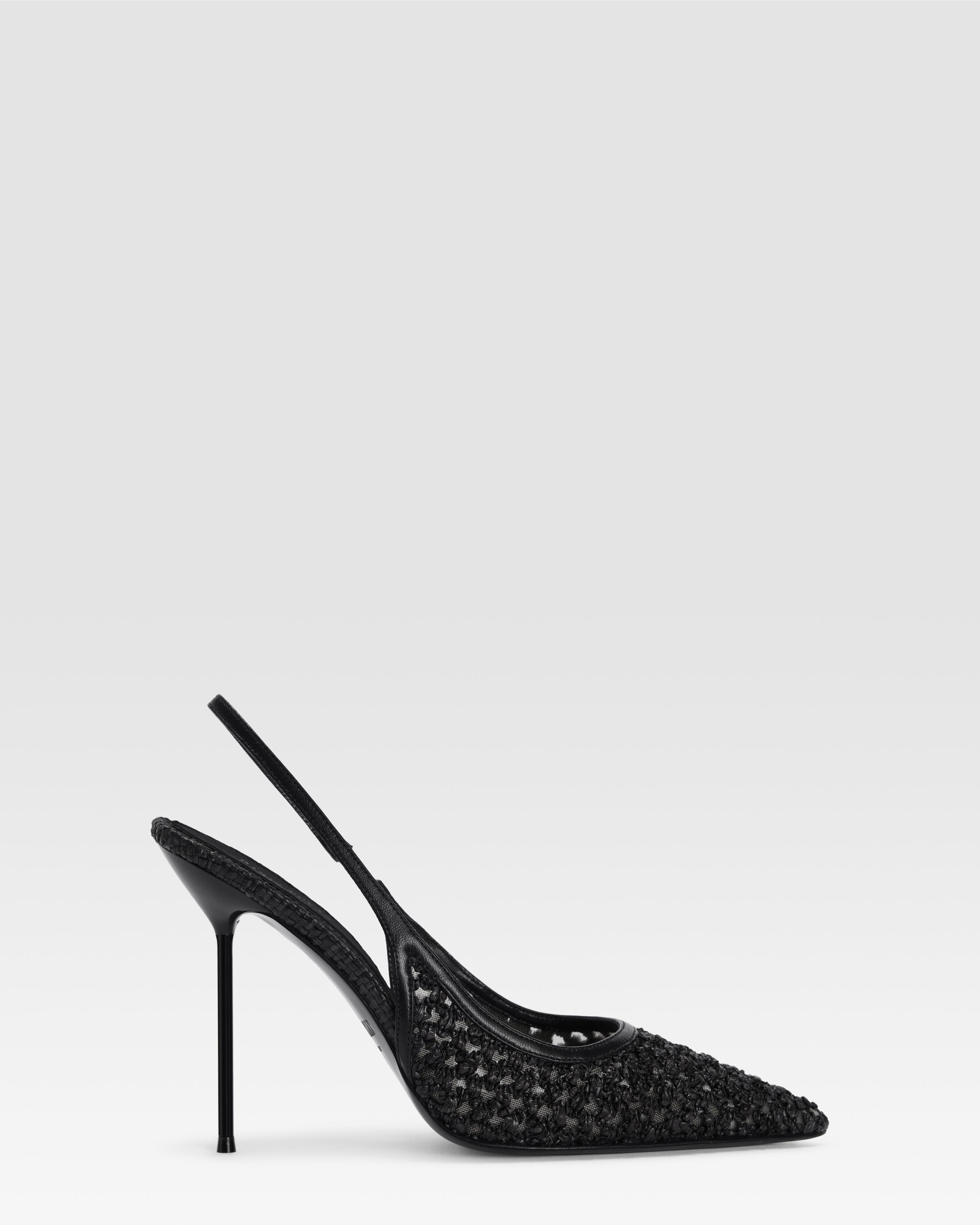 SLINGBACK IN WOVEN RAFFIA