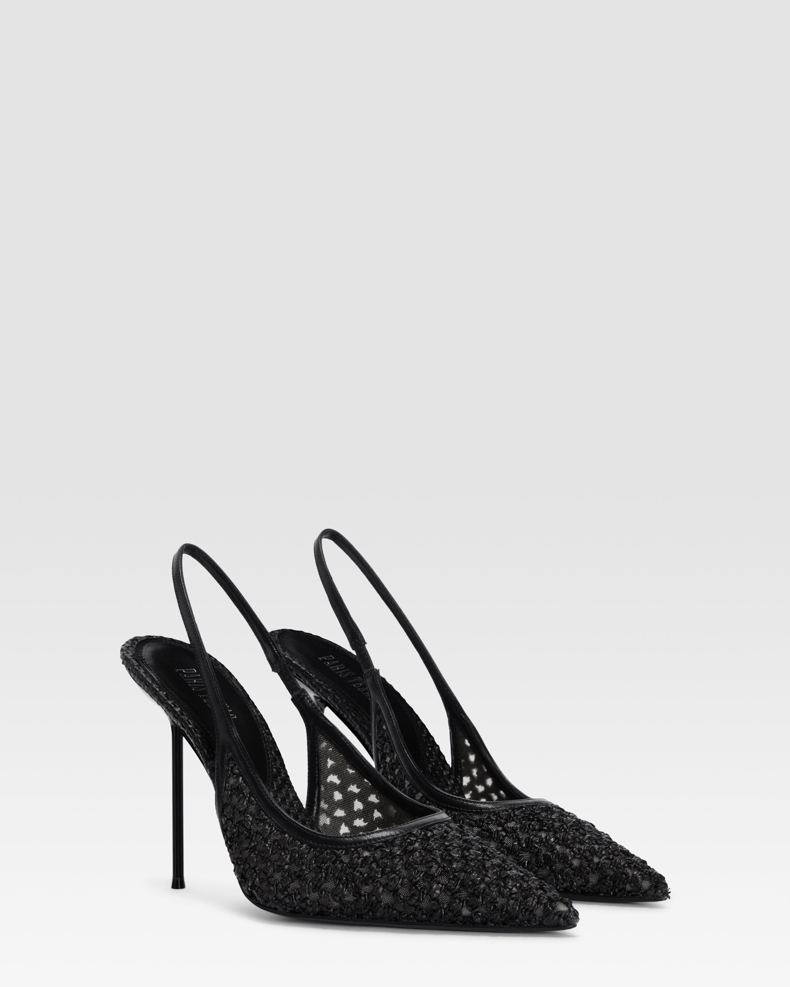 SLINGBACK IN WOVEN RAFFIA