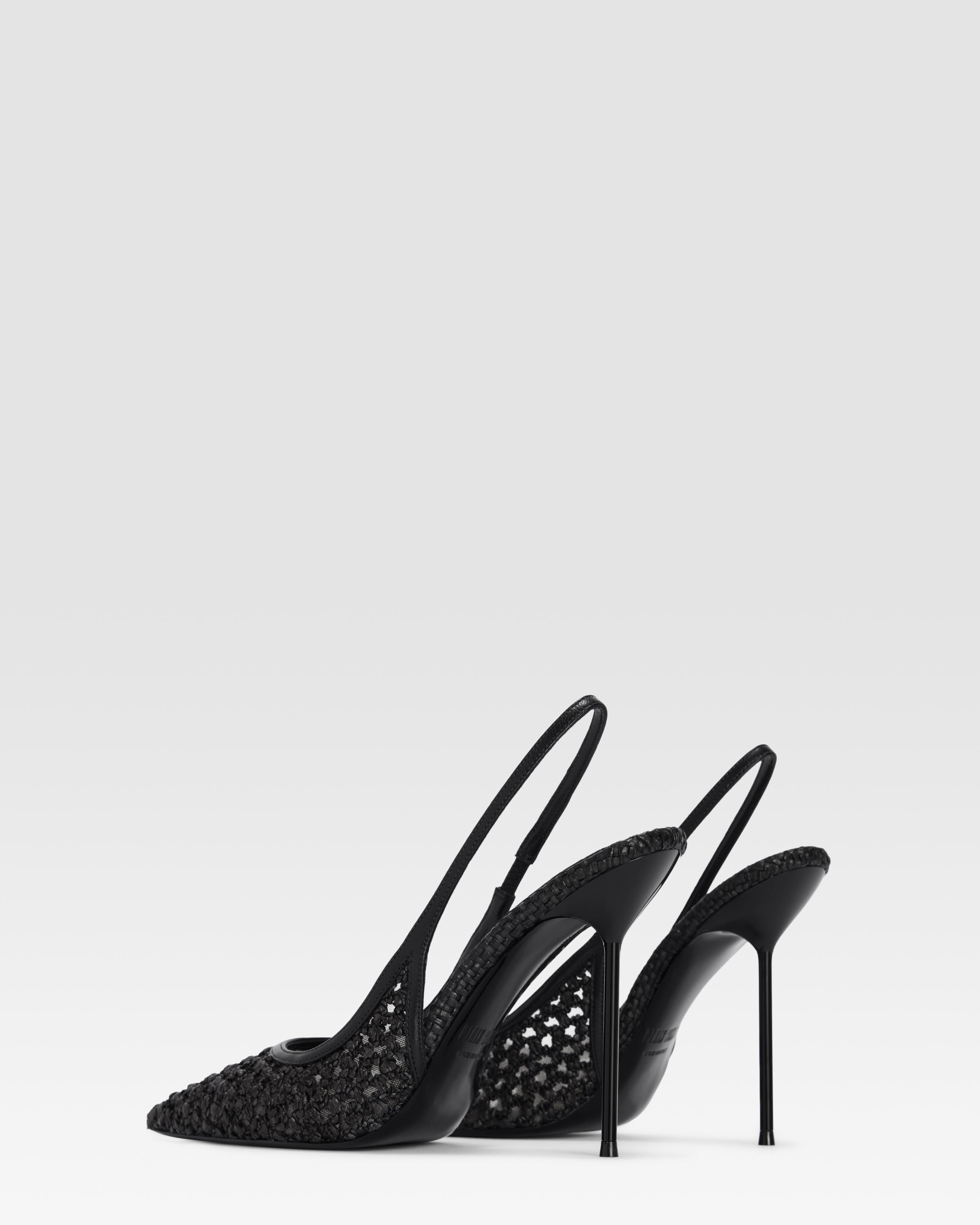 SLINGBACK IN WOVEN RAFFIA
