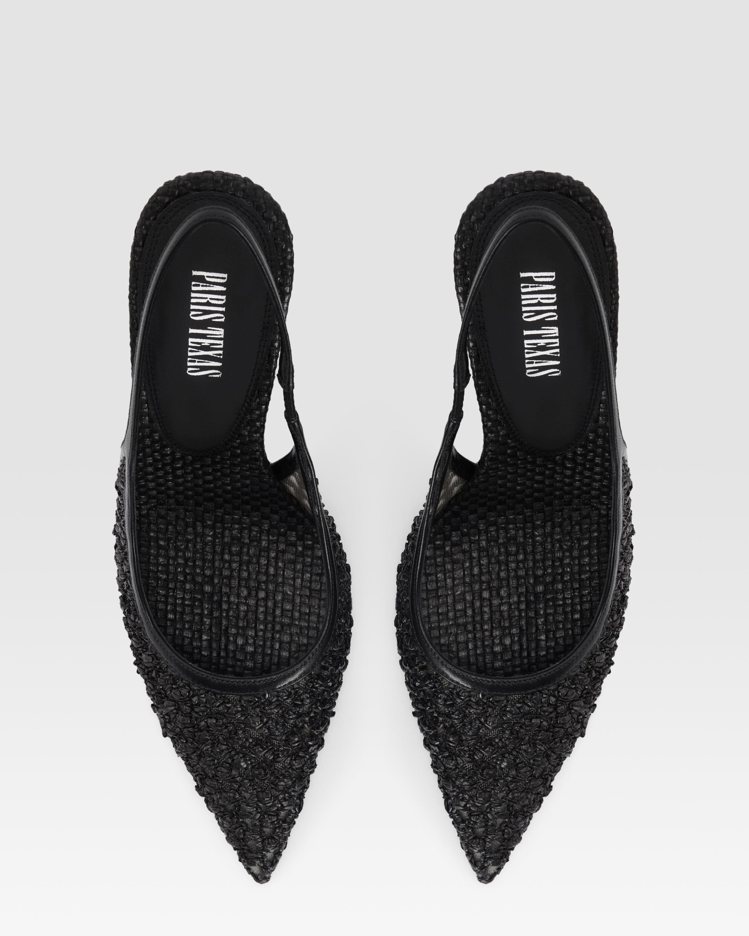 SLINGBACK IN WOVEN RAFFIA