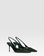 SLINGBACK EN CUIR IMPRIME PYTHON