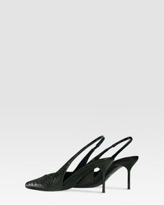 SLINGBACK EN CUIR IMPRIME PYTHON