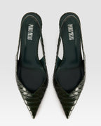 SLINGBACK EN CUIR IMPRIME PYTHON