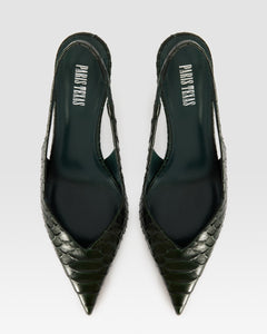 SLINGBACK EN CUIR IMPRIME PYTHON