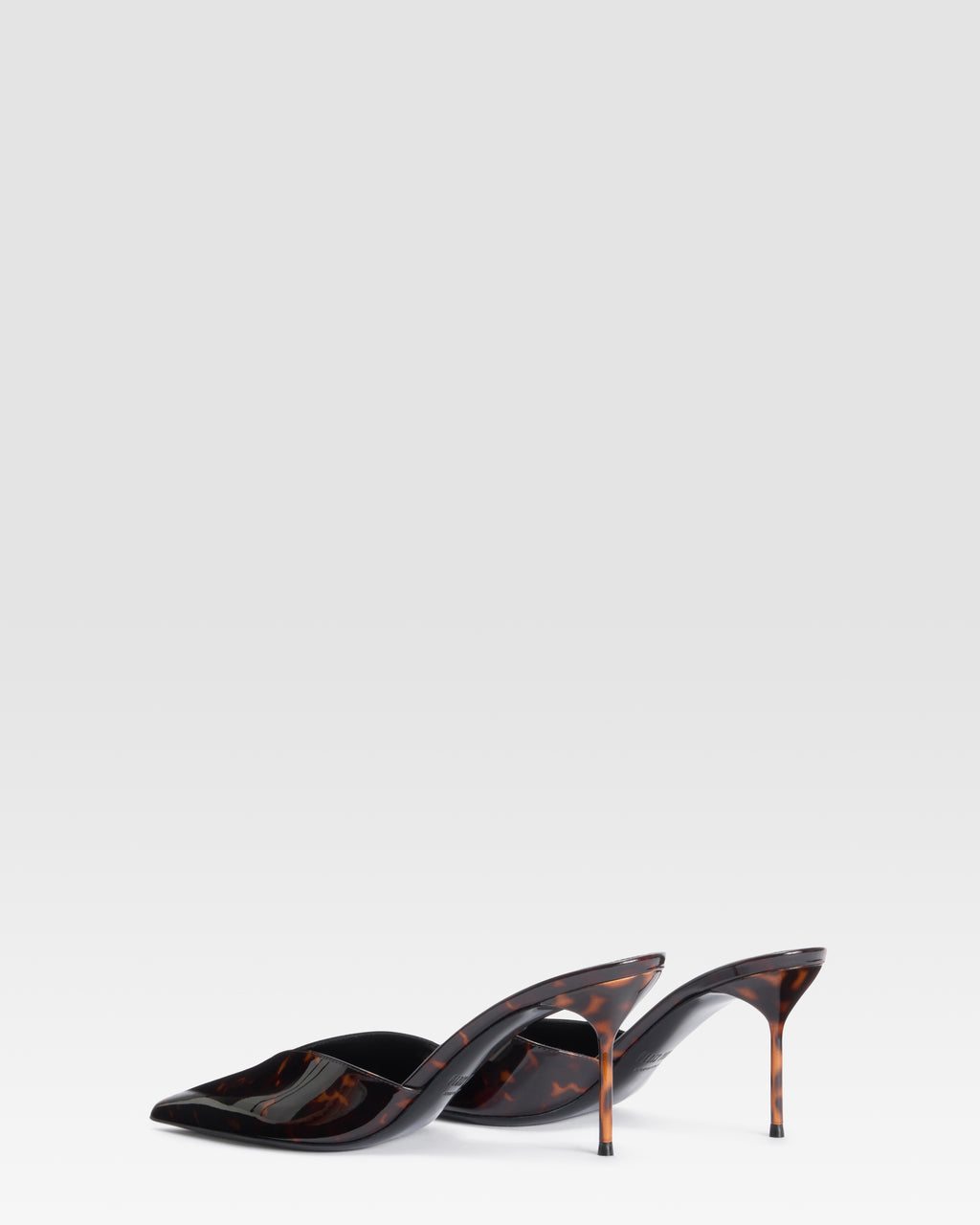 TORTOISE PATENT LEATHER SABOT