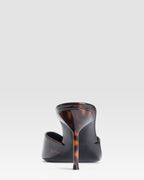 TORTOISE PATENT LEATHER SABOT