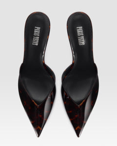 TORTOISE PATENT LEATHER SABOT