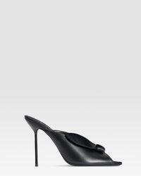 NAPPA MULE WITH BOW DETAIL — BLACK