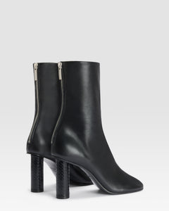 NAPPA ANKLE BOOT WITH PYTHON-PRINT LEATHER DETAIL