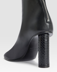 NAPPA ANKLE BOOT WITH PYTHON-PRINT LEATHER DETAIL
