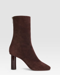SUEDE ANKLE BOOT — CIOCCOLATO