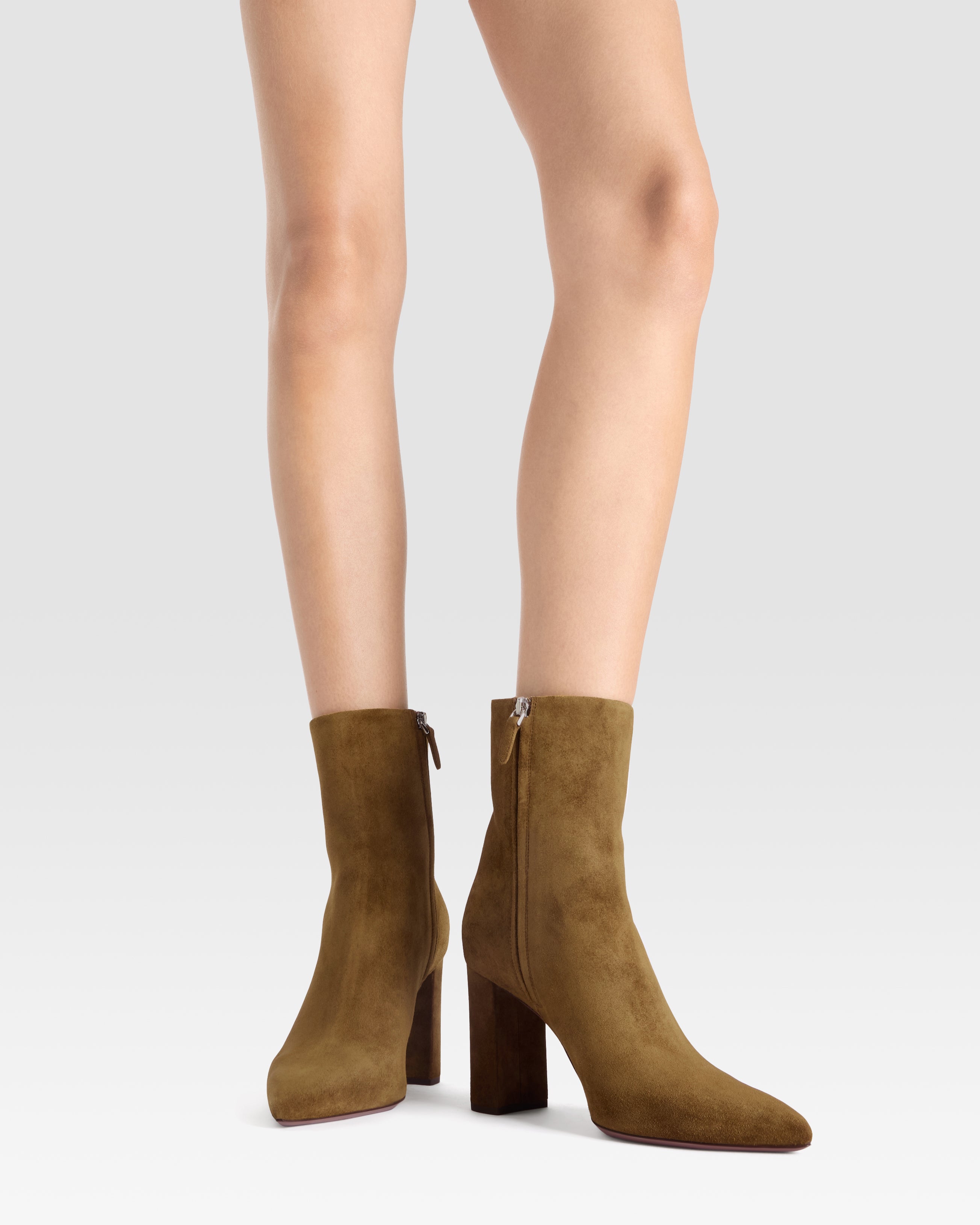 VELOURSLEDER ANKLE BOOT