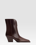 GEBURSTETER LEDER ANKLE BOOT