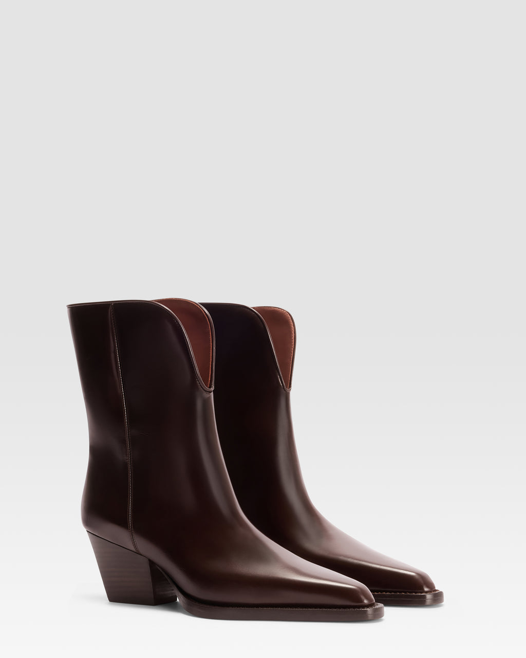 GEBURSTETER LEDER ANKLE BOOT