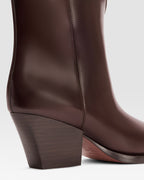 GEBURSTETER LEDER ANKLE BOOT