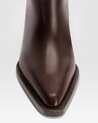 GEBURSTETER LEDER ANKLE BOOT