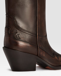 BOTA WESTERN DE PIEL EFECTO VINTAGE