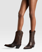 BOTA WESTERN DE PIEL EFECTO VINTAGE
