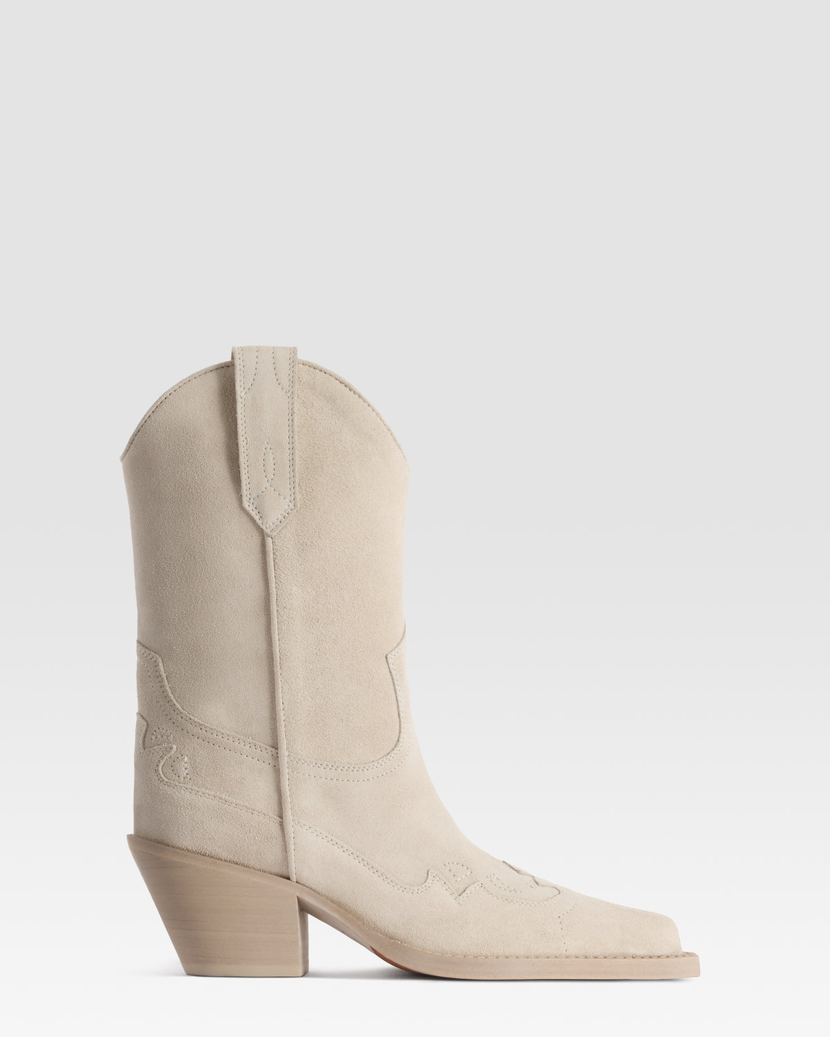 STIVALE TEXANO IN PELLE SCAMOSCIATA