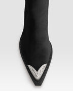 BOTIN ESTILO WESTERN DE ANTE CON PUNTERA METALICA