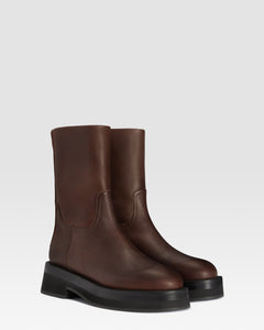 LEDER ANKLE BOOT