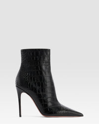 STIVALETTO CON STAMPA COCCODRILLO — CARBONE