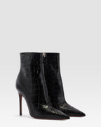 CROCO-PRINT ANKLE BOOT