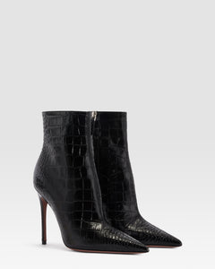 CROCO-PRINT ANKLE BOOT
