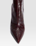 CROCO-PRINT ANKLE BOOT