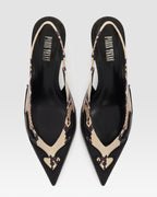 SLINGBACK DE NAPA CON BORDADO CUT-OUT E INCRUSTACIONES DE CORAZON