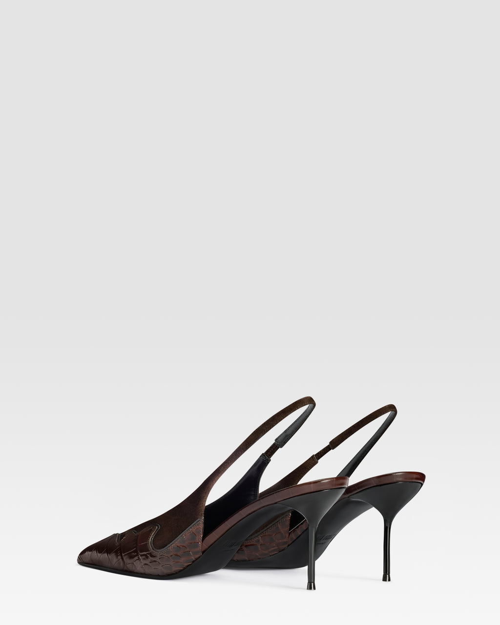 SUEDE SLINGBACK WITH CUT-OUT EMBROIDERY AND HEART INLAYS