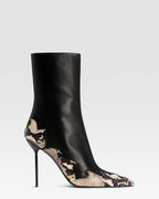 NAPPALEDER ANKLE BOOT MIT CUT-OUT-STICKEREI UND HERZ-INLAYS