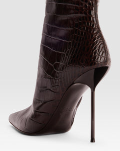KROKO-PRINT LEDERSTIEFEL MIT WEICHEM FELLSTRIP