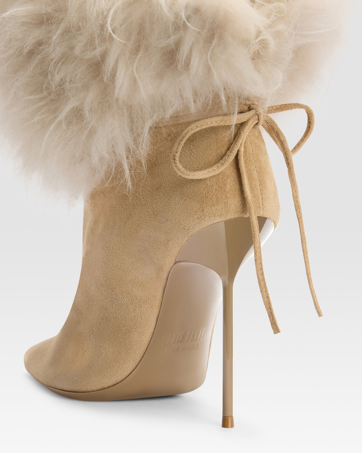 VELOURSLEDER ANKLE BOOT MIT WEICHEM FELL GEFUTTERT