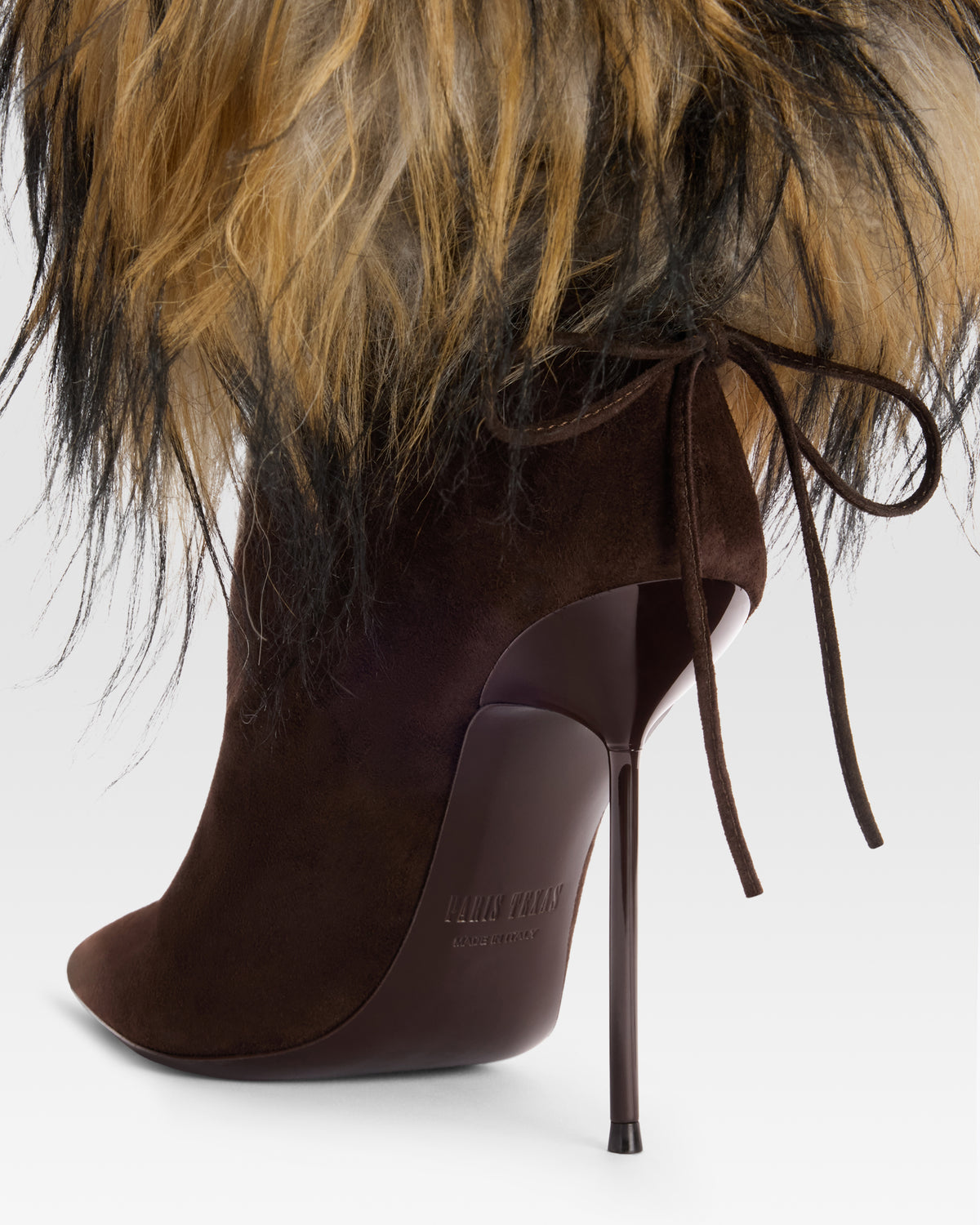 VELOURSLEDER ANKLE BOOT MIT WEICHEM FELL GEFUTTERT