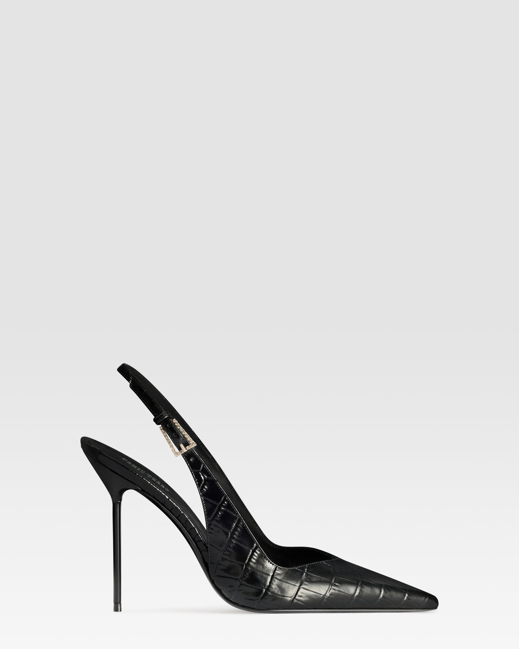 SLINGBACK DE PIEL ESTAMPA COCODRILO CON HEBILLA JOYA