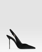 SLINGBACK DE TERCIOPELO CON HEBILLA JOYA