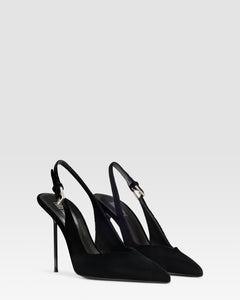 SLINGBACK DE TERCIOPELO CON HEBILLA JOYA