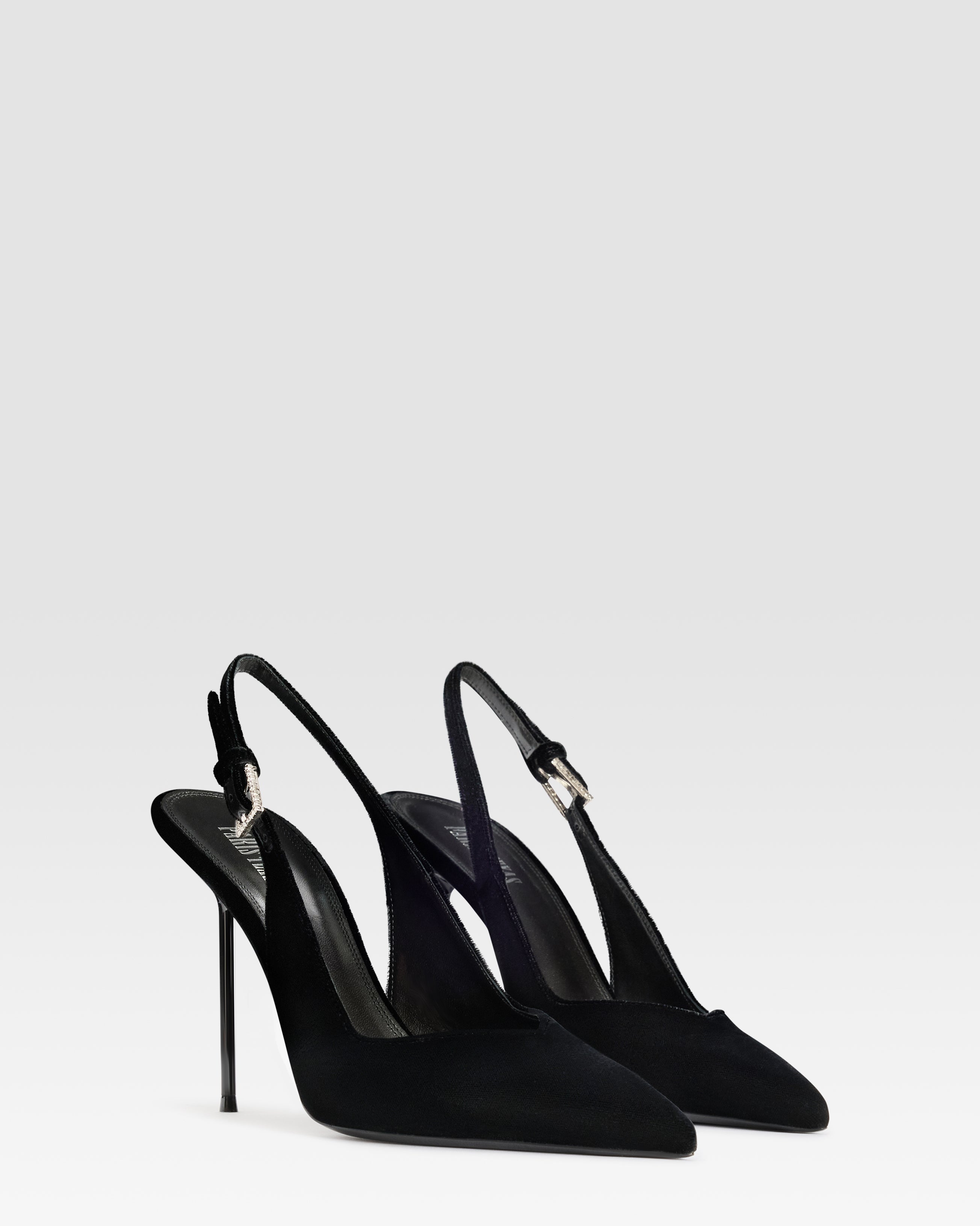 SLINGBACK DE TERCIOPELO CON HEBILLA JOYA
