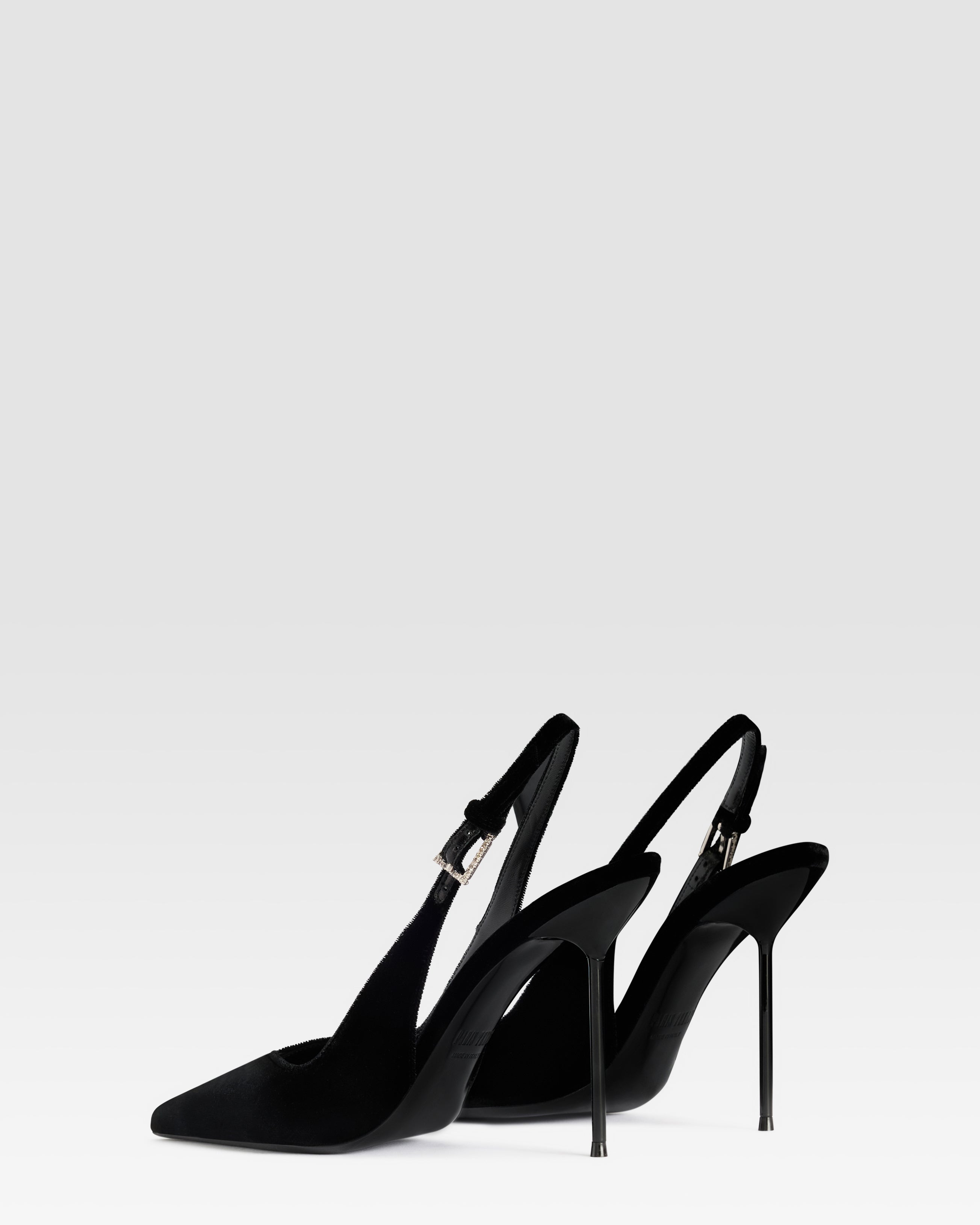 SLINGBACK DE TERCIOPELO CON HEBILLA JOYA