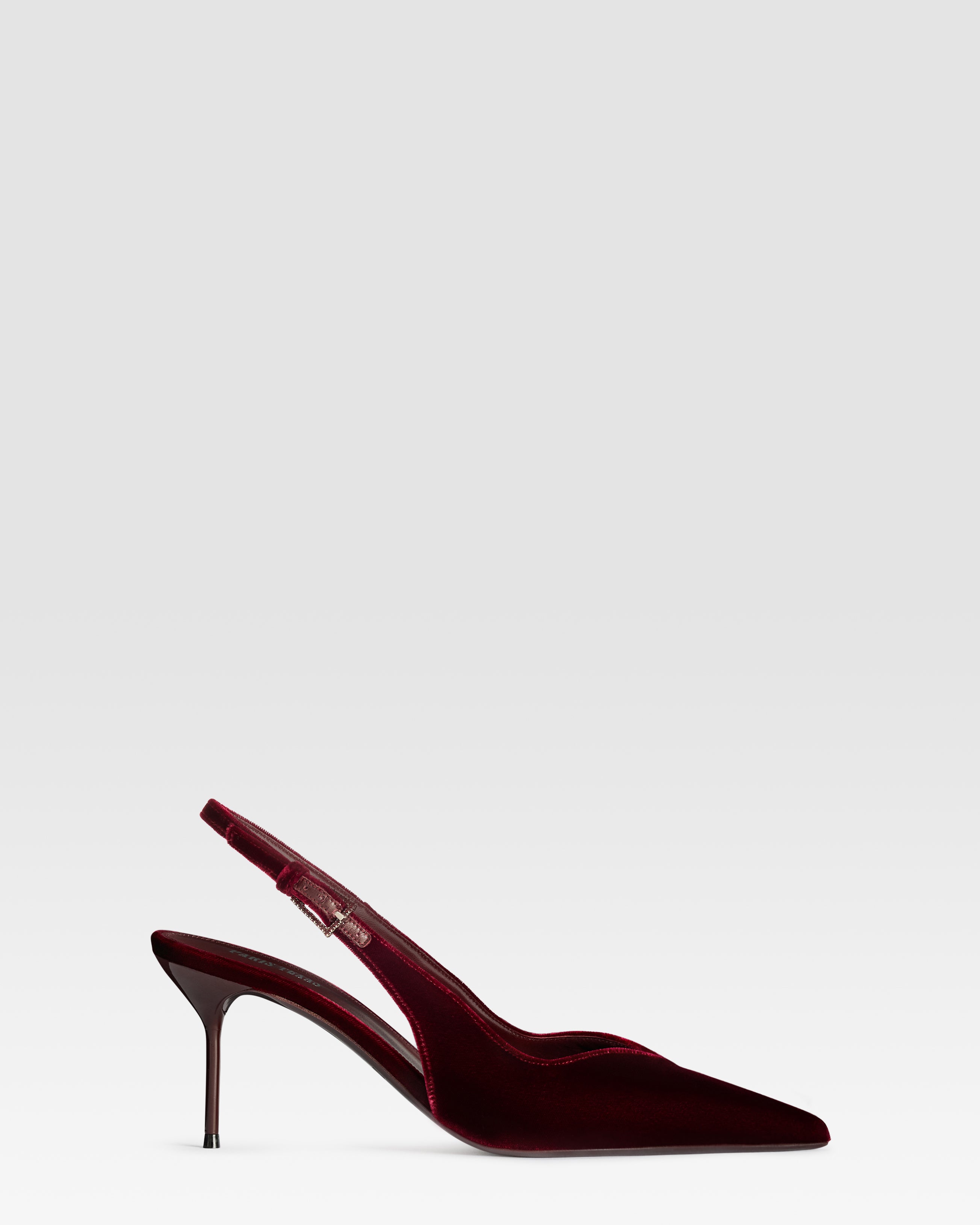 SLINGBACK DE TERCIOPELO CON HEBILLA JOYA