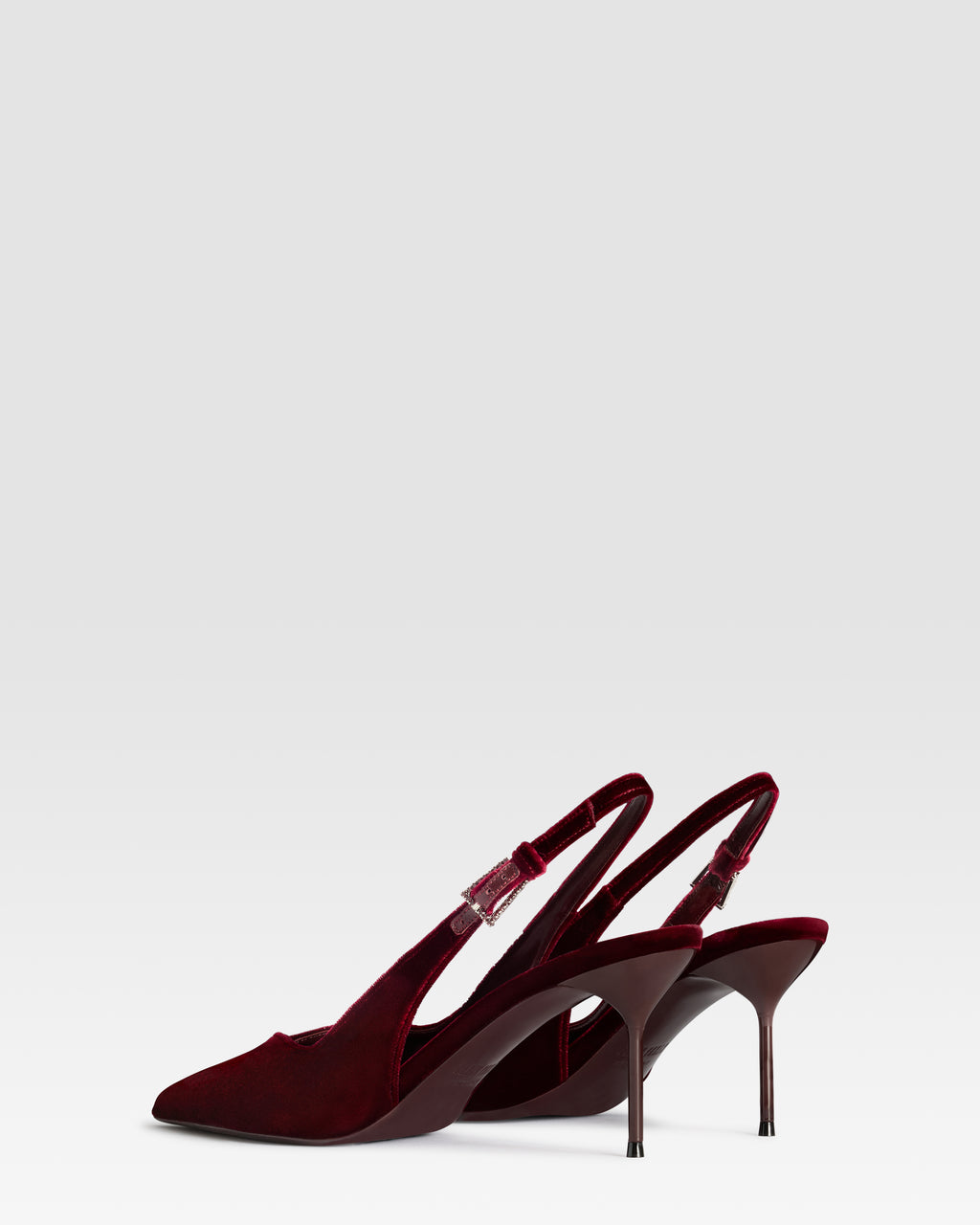 SLINGBACK DE TERCIOPELO CON HEBILLA JOYA