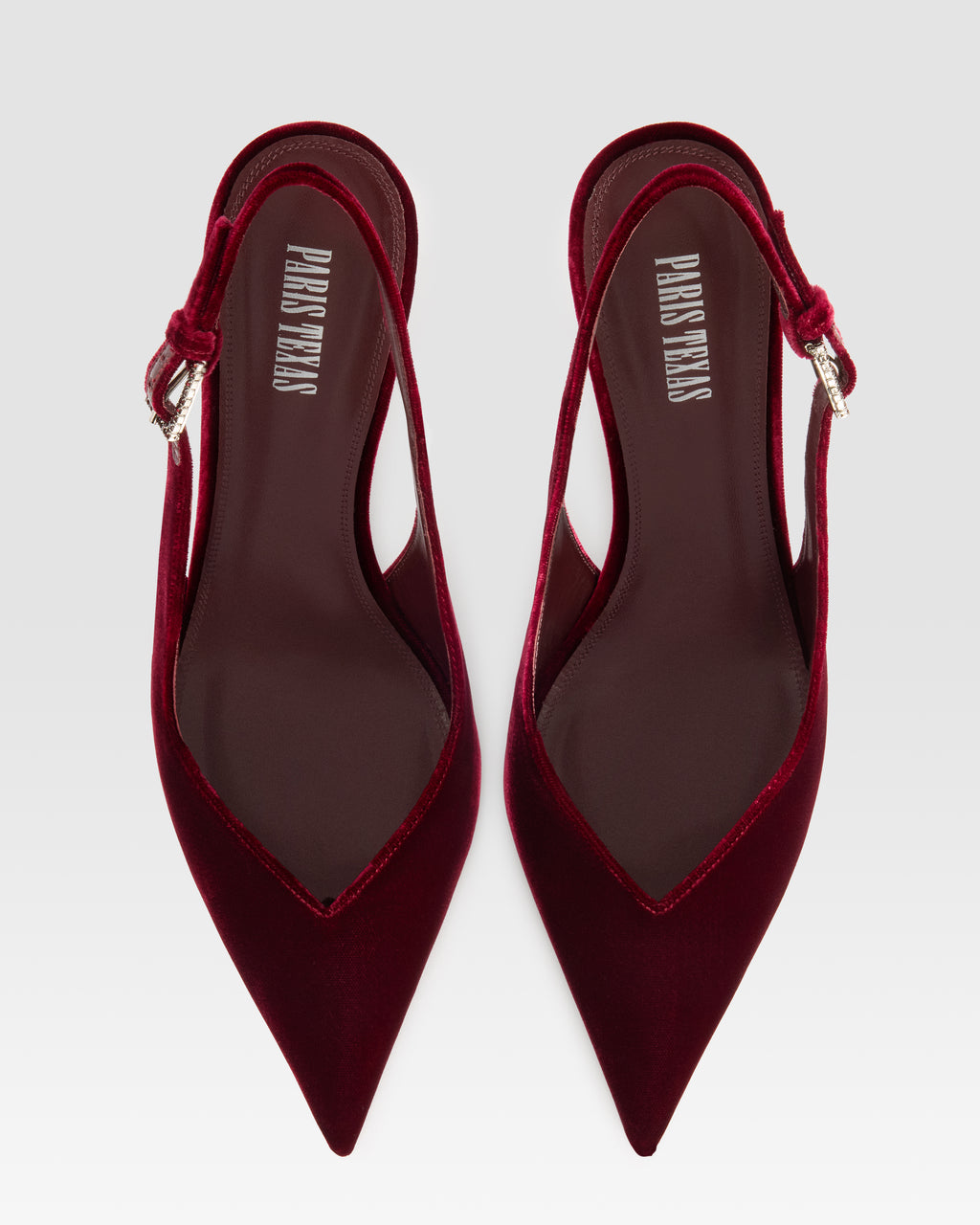 SLINGBACK DE TERCIOPELO CON HEBILLA JOYA