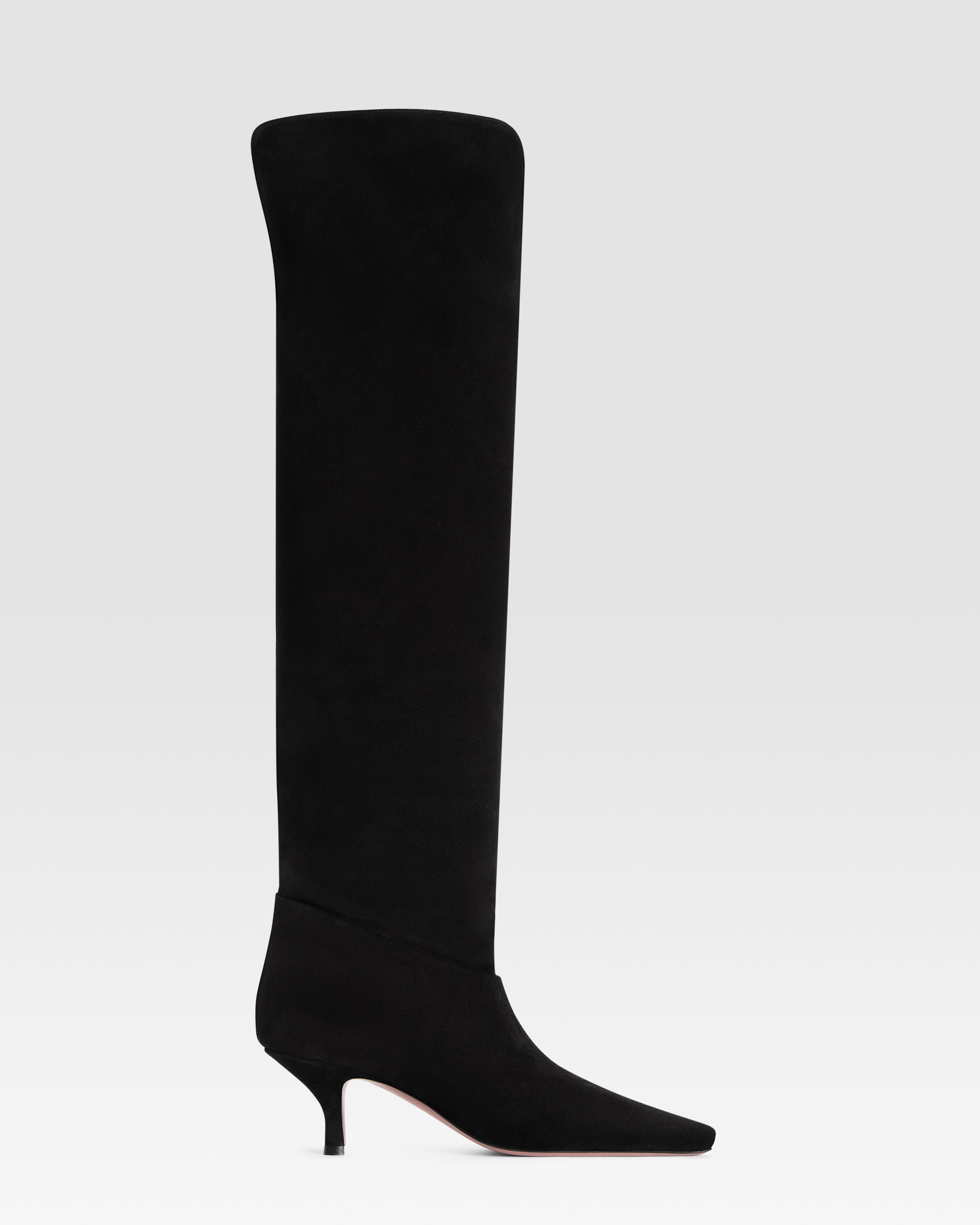 OVER-THE-KNEE VELOURSLEDERSTIEFEL