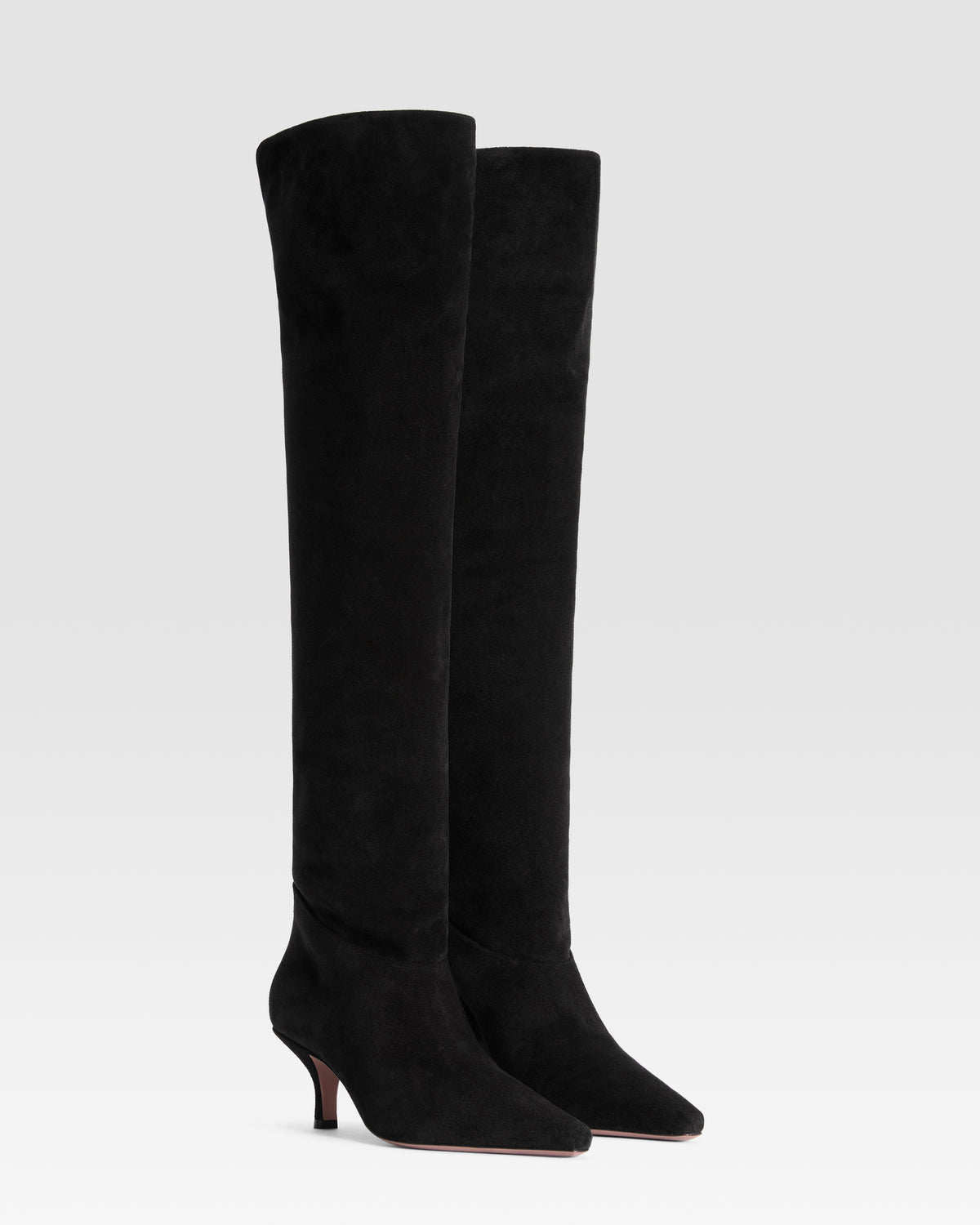 OVER-THE-KNEE VELOURSLEDERSTIEFEL