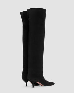 OVER-THE-KNEE VELOURSLEDERSTIEFEL